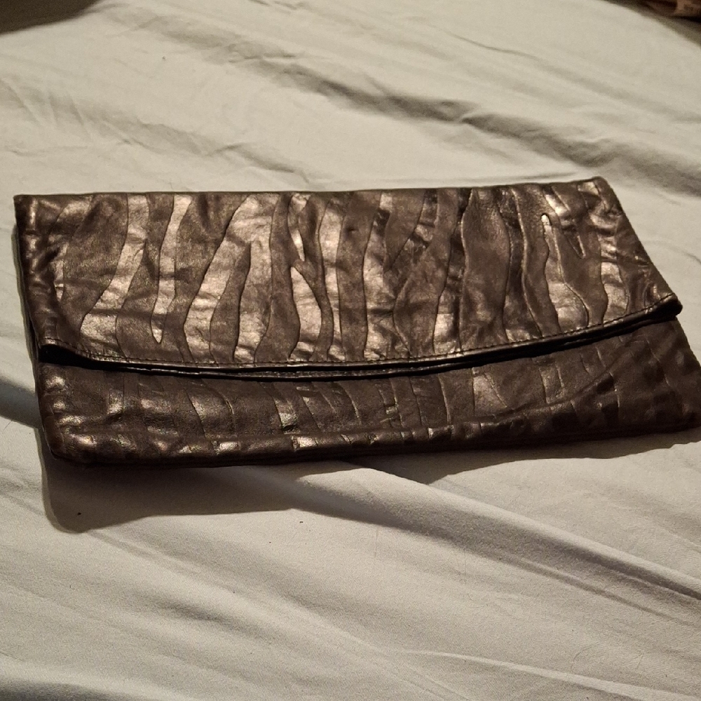 Textured Leather Clutch
